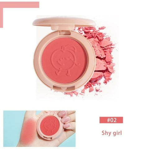 Single Color Blush Peach Pallete Face Blush Mineral Cream Shining