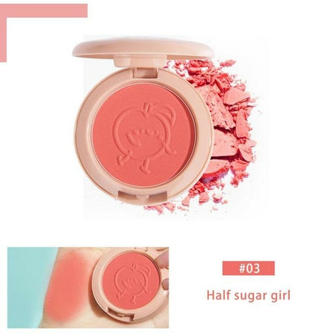Single Color Blush Peach Pallete Face Blush Mineral Cream Shining